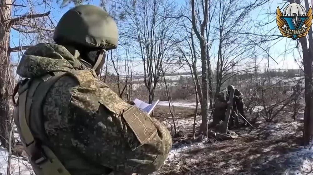 Минометный расчет отряда &quot;БАРС-1&quot; из состава группировки войск &quot;Днепр&quot; нанес удар по позиции украинских военных, укрывшихся в частном доме в Запорожской области