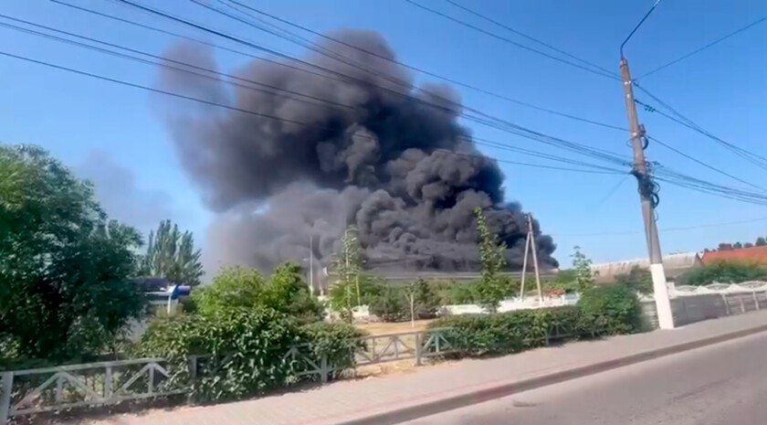 В Мелитополе произошло возгорание одного из цехов завода «Гидромаш»