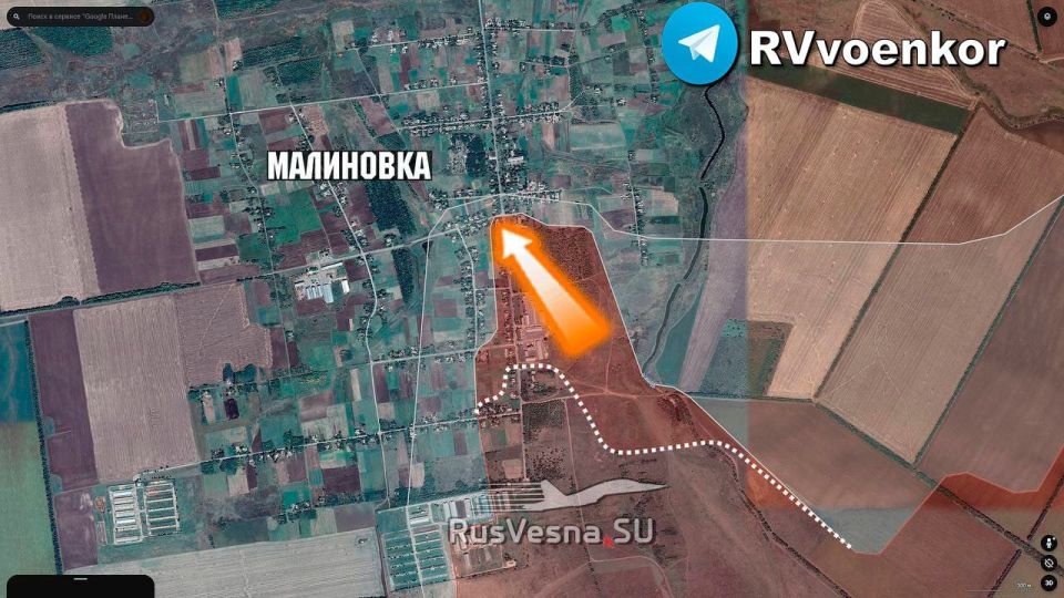 Армия России прорвалась в центр Малиновки на Запорожском фронте Армия России прорвалась в центр Малиновки на Запорожском фронте