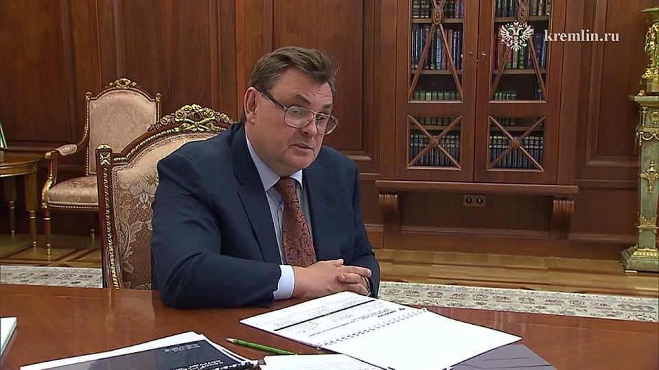 В Кремле состоялась рабочая встреча Президента России Владимира Путина с Министром юстиции Константином Чуйченко