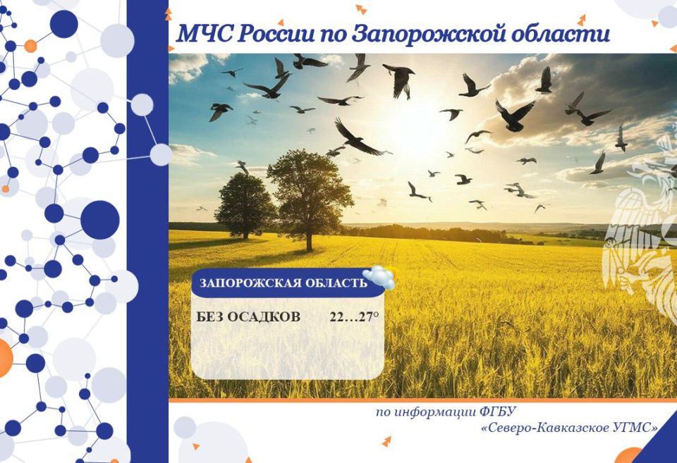 С 24 на 25 августа на территории региона ожидается: