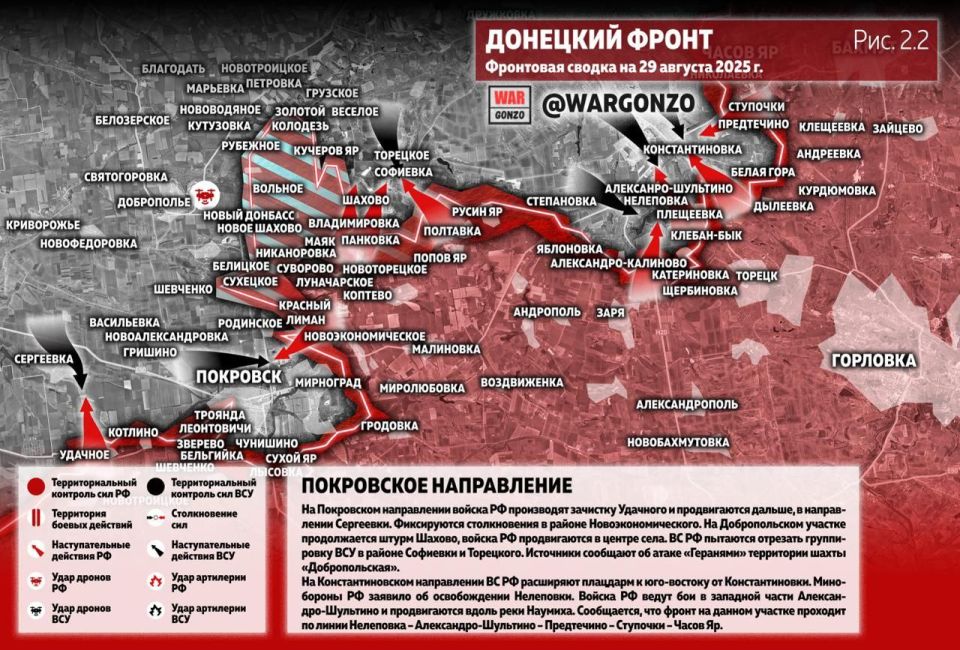 WarGonzo: Фронтовая сводка на утро 29.08.25 WarGonzo: Фронтовая сводка на утро 29.08.25