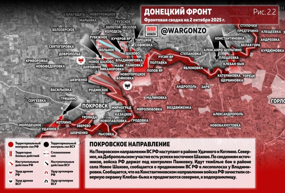 WarGonzo: Фронтовая сводка на утро 02.10.25 WarGonzo: Фронтовая сводка на утро 02.10.25