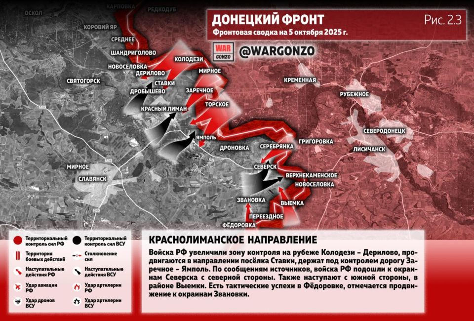 WarGonzo: Фронтовая сводка на утро 05.10.25 WarGonzo: Фронтовая сводка на утро 05.10.25