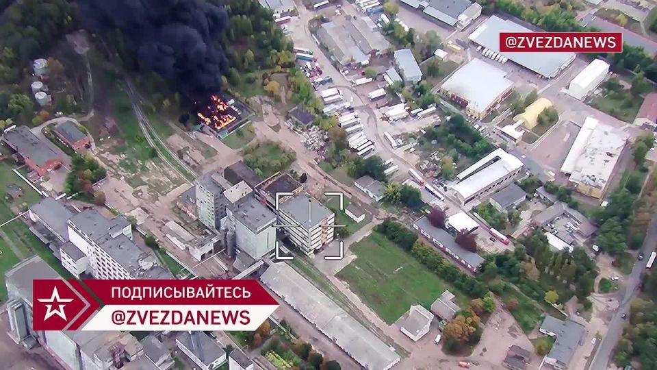 Склад с горюче-смазочными материалами ВСУ сгорел дотла после ударов "Гераней"