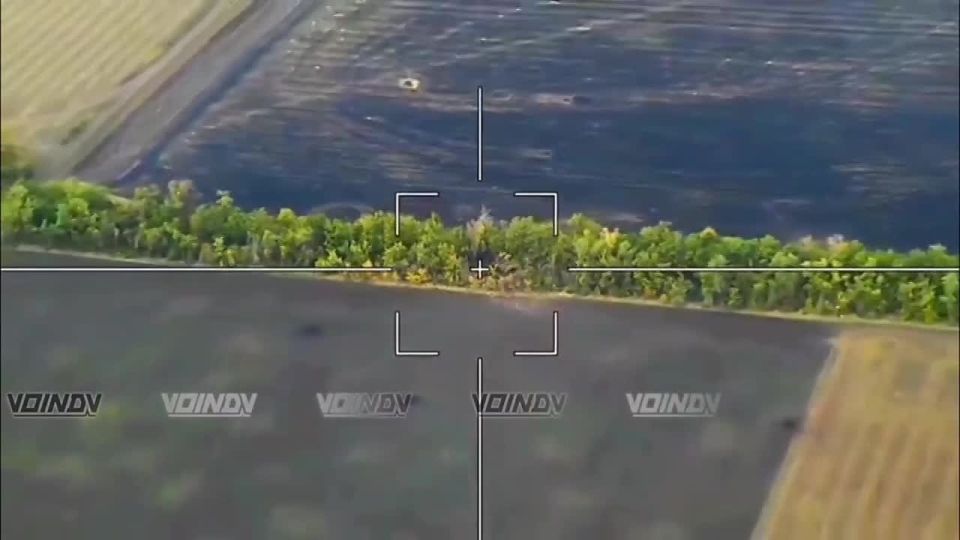 Бойцы 305-й гвардеской артиллерийской бригады 5-й армии группировки войск «Восток» огнем артиллерии и барражирующим боеприпасом «Ланцет» уничтожили колёсную САУ ВСУ на Запорожском направлении