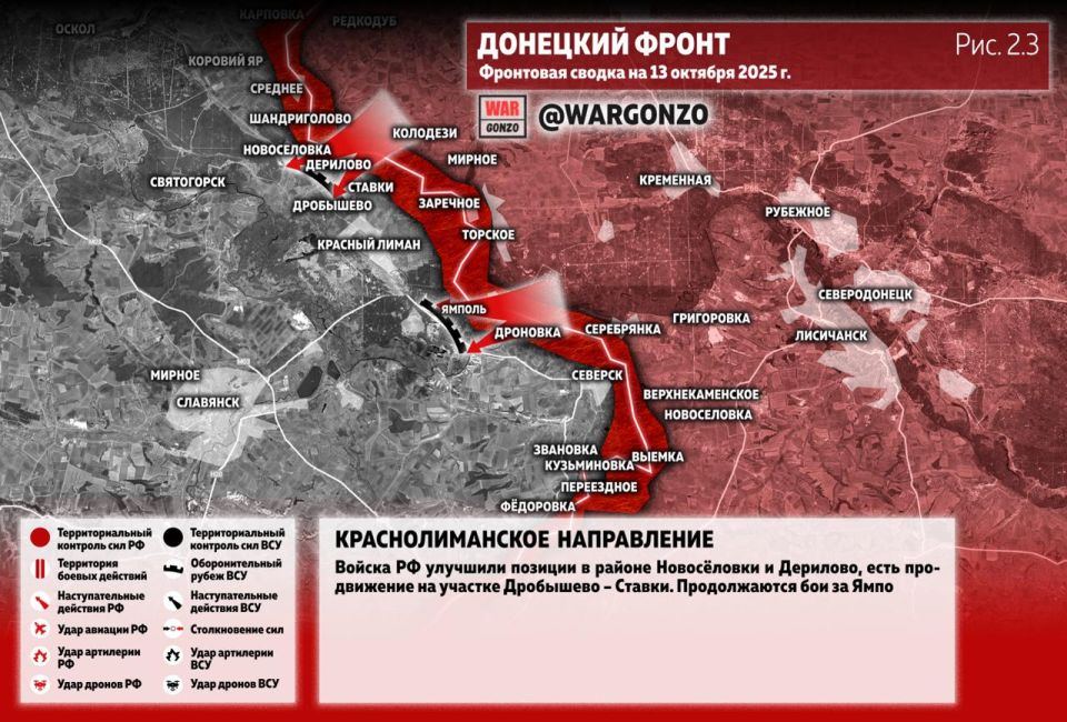 WarGonzo: Фронтовая сводка на утро 13.10.25 WarGonzo: Фронтовая сводка на утро 13.10.25