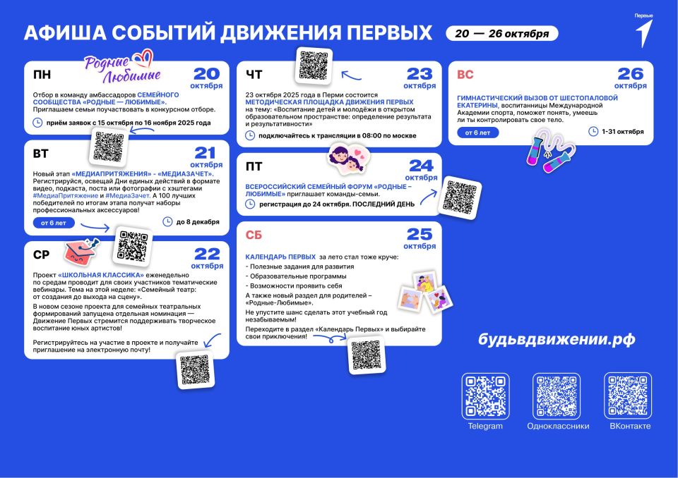 Привет, Первый! Начинается новая неделя с Движением Первых!