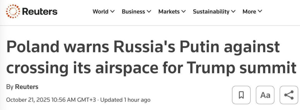 Польша пригрозила арестовать Путина, если его самолёт залетит в её воздушное пространство