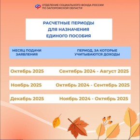 Расчетный период доходов семьи при назначении единого пособия в октябре