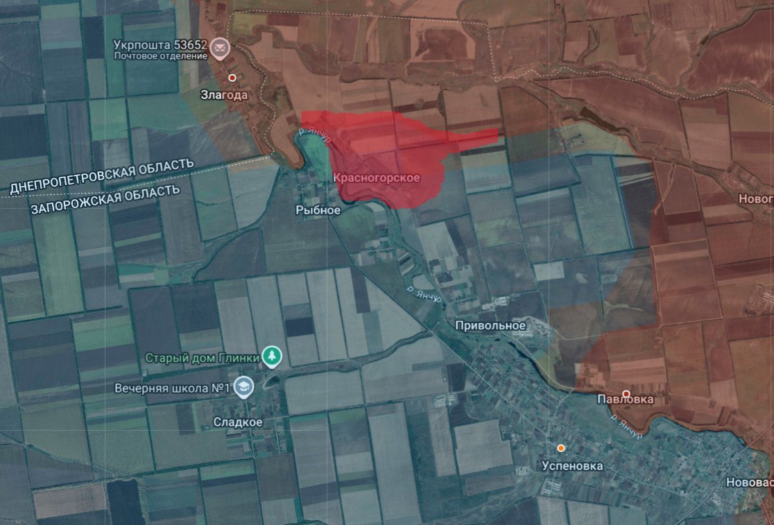 В Запорожской области освобождено сего Красногорское, сообщает "Шепот фронта"