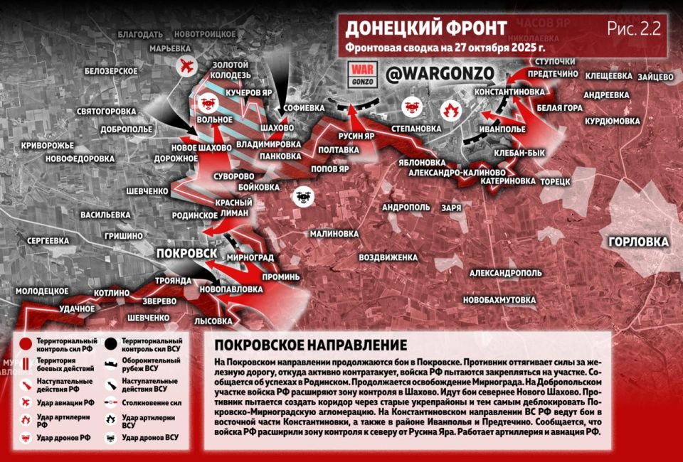 WarGonzo: Фронтовая сводка на утро 27.10.25 WarGonzo: Фронтовая сводка на утро 27.10.25