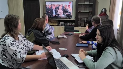 Акимовский муниципальный округ смотрит прямую линию Губернатора Запорожской области Евгения Балицкого