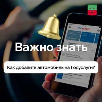 Автомобиль в личном кабинете на Госуслугах