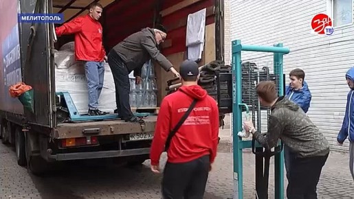 Партию гуманитарного груза доставили в Запорожскую область представители регионального отделения «Единой России» в Краснодарском крае