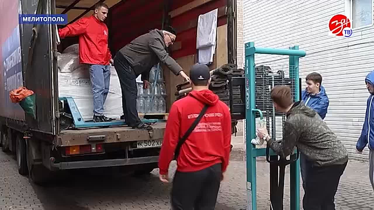 Партию гуманитарного груза доставили в Запорожскую область представители регионального отделения «Единой России» в Краснодарском крае