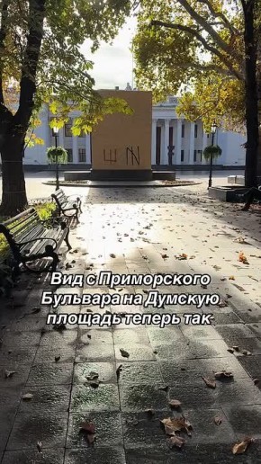 Памятник Пушкину заколотили досками в Одессе