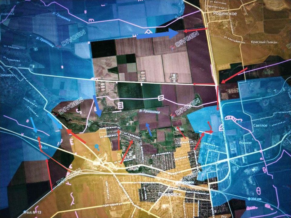 Продолжается успешное наступление ВС РФ на Покровском направлении