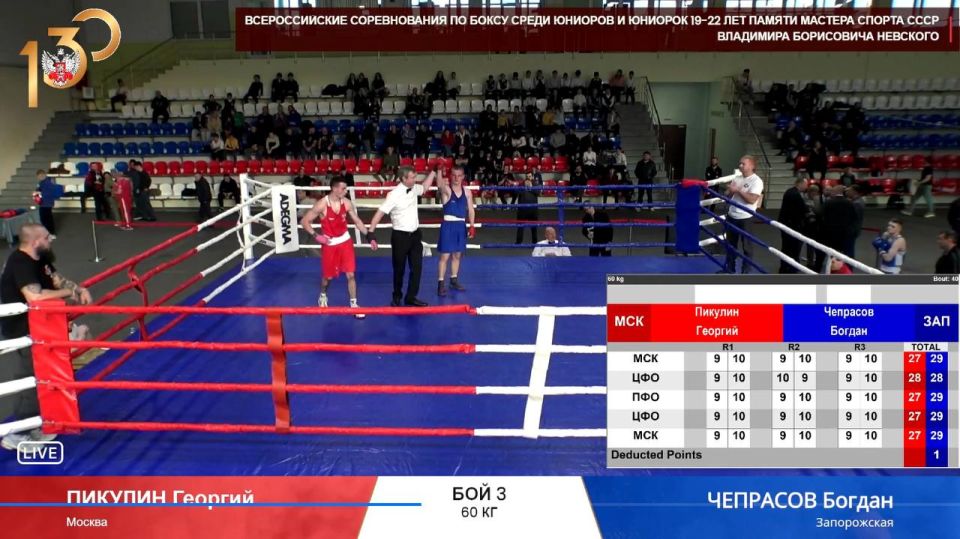 Бердянский боксер одержал две уверенные победы на Всероссийском турнире памяти Владимира Невского Бердянский боксер одержал две уверенные победы на Всероссийском турнире памяти Владимира Невского