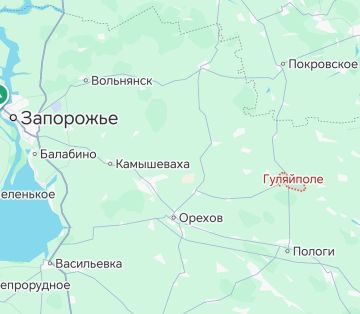 Подразделения российской армии вышли на оперативный простор в направлении крупного населённого пункта Гуляйполе в Запорожской области