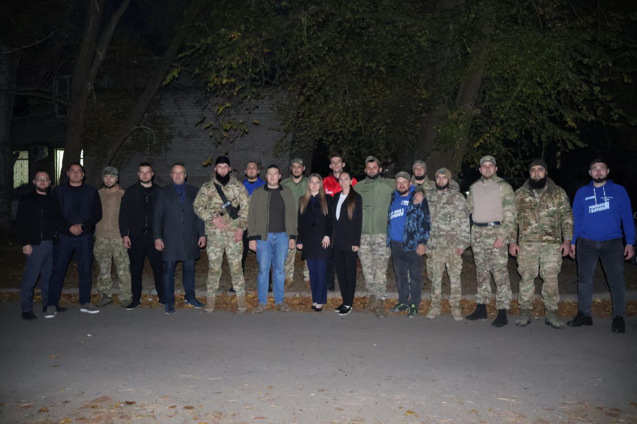 В Васильевском районе делегация из Кабардино-Балкарии и представители «Единой России» передали гуманитарный груз военнослужащим МО РФ