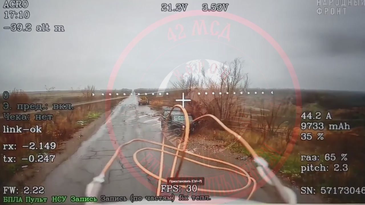 Отряд ВОРОН из 42 мсд продолжает разбирать опорники и сокращать количество техники противника на Запорожском направлении