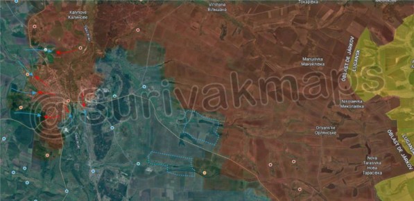 Положение на северо-восточном фронте: На Дворичанском направлении российская армия продолжила наступление к окраинам Дворичанского, которое окружено с трёх сторон