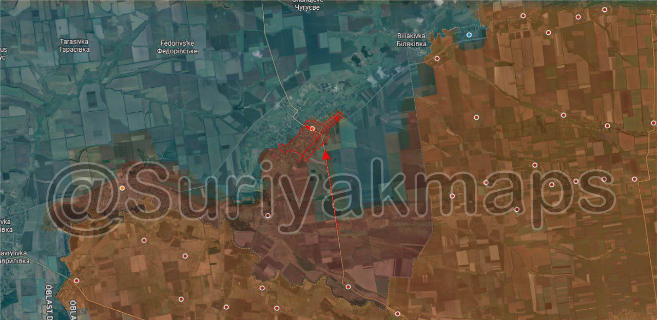 Положение на северо-восточном фронте: На Дворичанском направлении российская армия продолжила наступление к окраинам Дворичанского, которое окружено с трёх сторон Положение на северо-восточном фронте: На Дворичанском направлении российская армия продолжила наступление к окраинам Дворичанского, которое окружено с трёх сторон