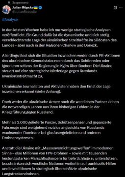 Украина движется к стратегическому поражению, пиар-акции Генштаба ВСУ не помогают, — обозреватель Bild Рёпке