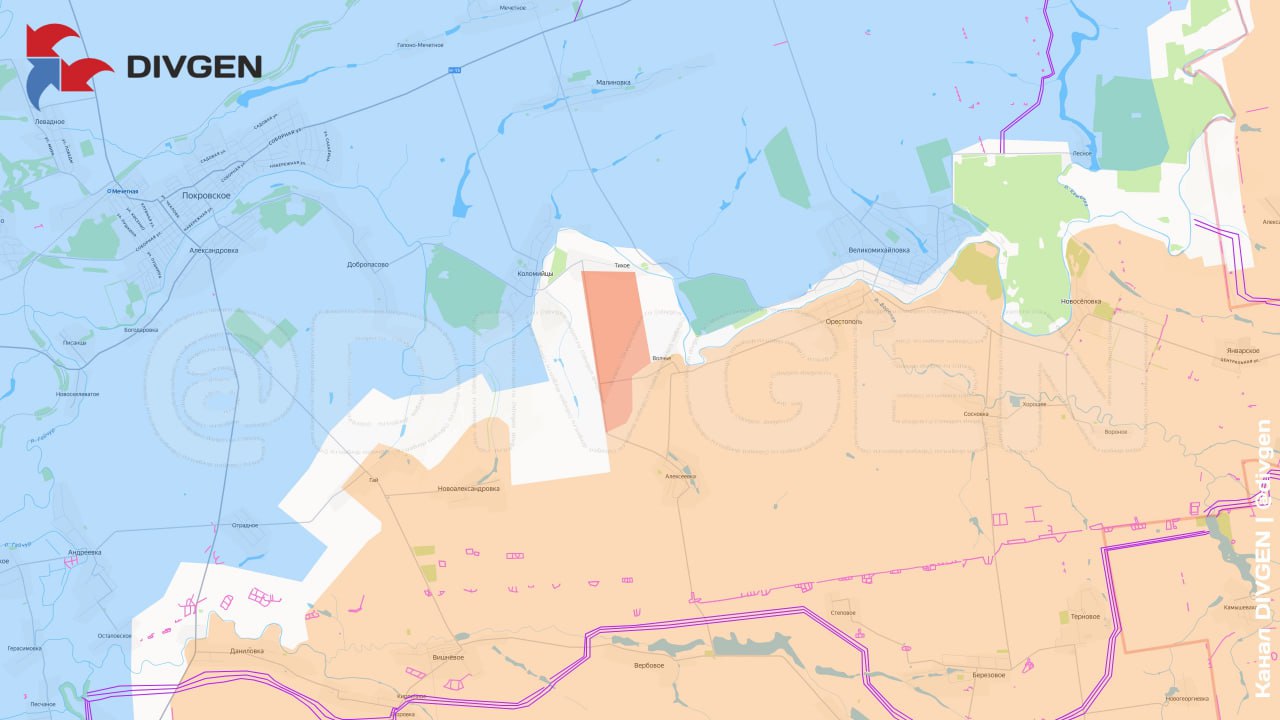На Южно-Днепропетровском направлении в Запорожской области подразделения ГВ «Восток» продвинулись к юго-востоку от Новоуспеновского и заняли новые позиции севернее и восточнее Сладкого На Южно-Днепропетровском направлении в Запорожской области подразделения ГВ «Восток» продвинулись к юго-востоку от Новоуспеновского и заняли новые позиции севернее и восточнее Сладкого