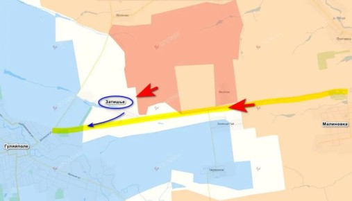 Наступление российских войск в Запорожской области продолжается, штурмовые подразделения группировки «Восток» вышли к Затишью — последнему населенному пункту перед Гуляйполем