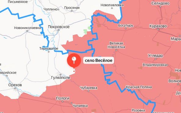 Российские войска освободили Веселое в Запорожской области, сообщило Минобороны