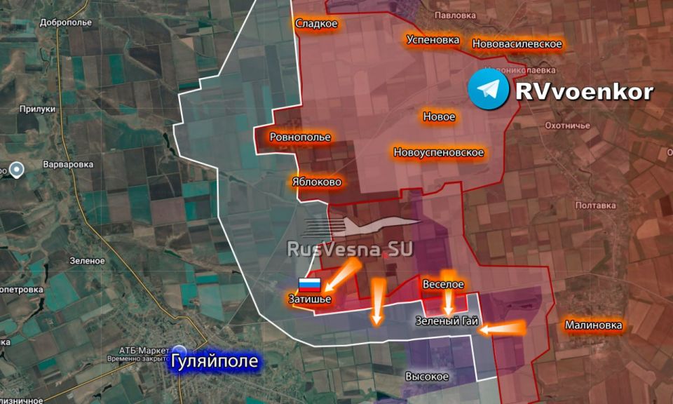 Армия России освободила Затишье на Гуляйпольском направлении