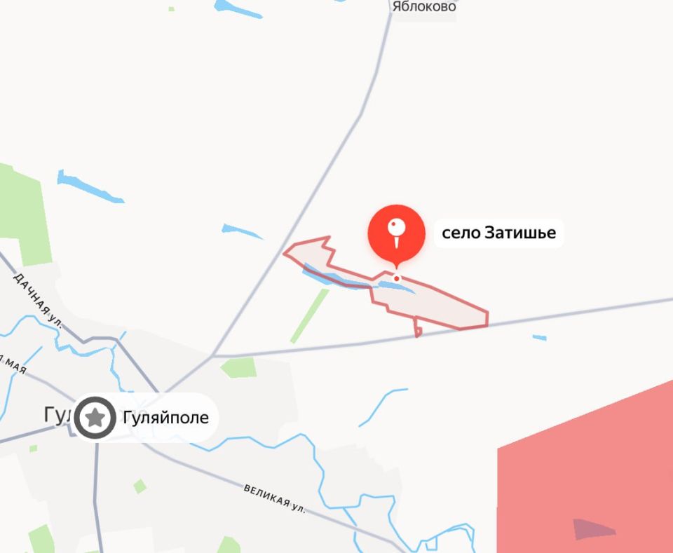 Российская армия освободила Затишье в Запорожской области, сообщило Минобороны