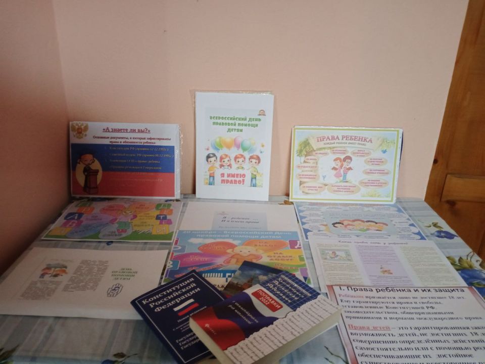 К Всемирному дню прав ребёнка и правовой помощи детям в Прудентовской сельской библиотеке проведен урок права "ТВОИ ПРАВА "