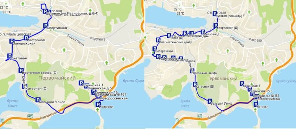 С 26 ноября маршрут № 70 во Владивостоке сменит схему движения на 60 дней