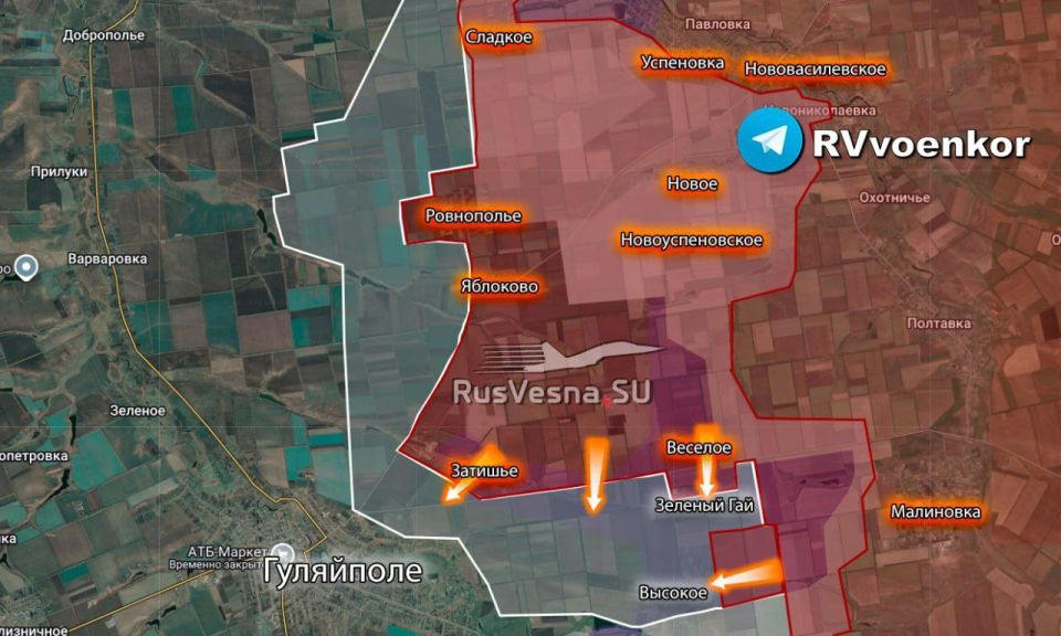 Обвал запорожского фронта продолжается: Армия России начинает штурм Гуляйполя!