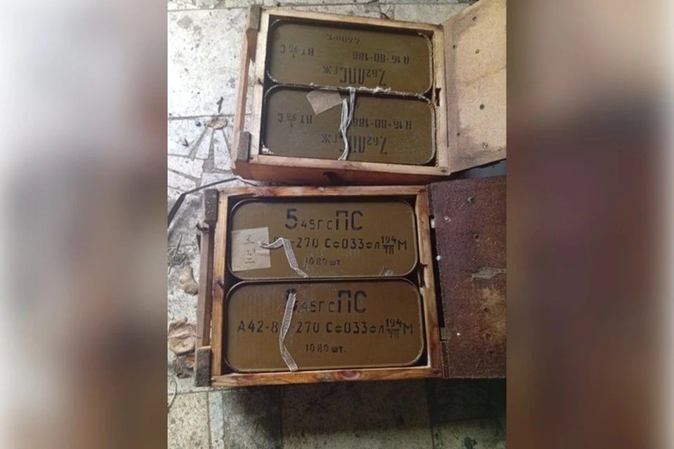 Три тысячи патронов в цинках нашли в схроне запорожские полицейские