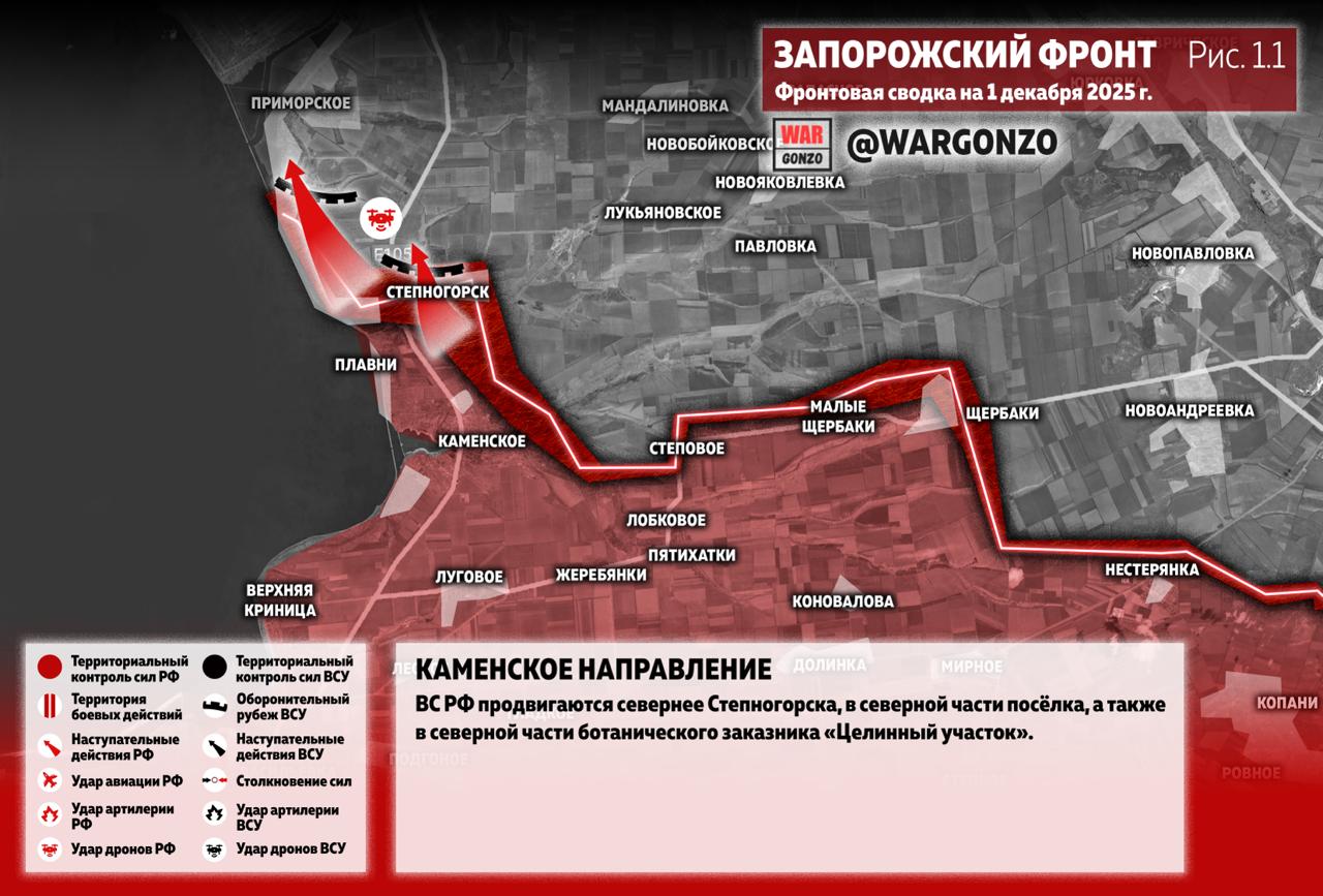 WarGonzo: Фронтовая сводка на утро 01.12.25