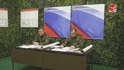 Владимир Путин посетил один из пунктов управления Объединенной группировки войск