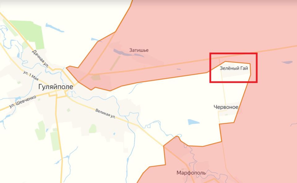 Юрий Котенок: МО РФ: н.п. Зеленый Гай и Доброполье в Запорожской области освобождены от украинской оккупации