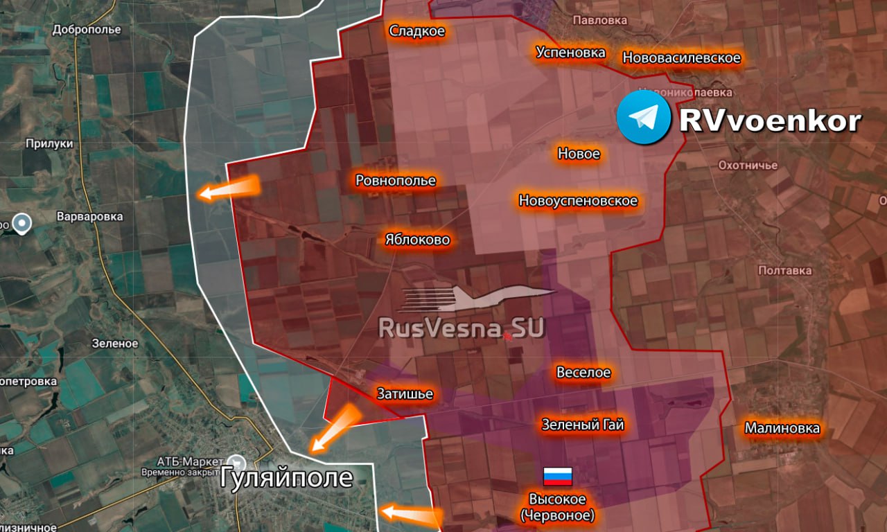 Кадры освобождения Высокого (Червоного) в Запорожской области