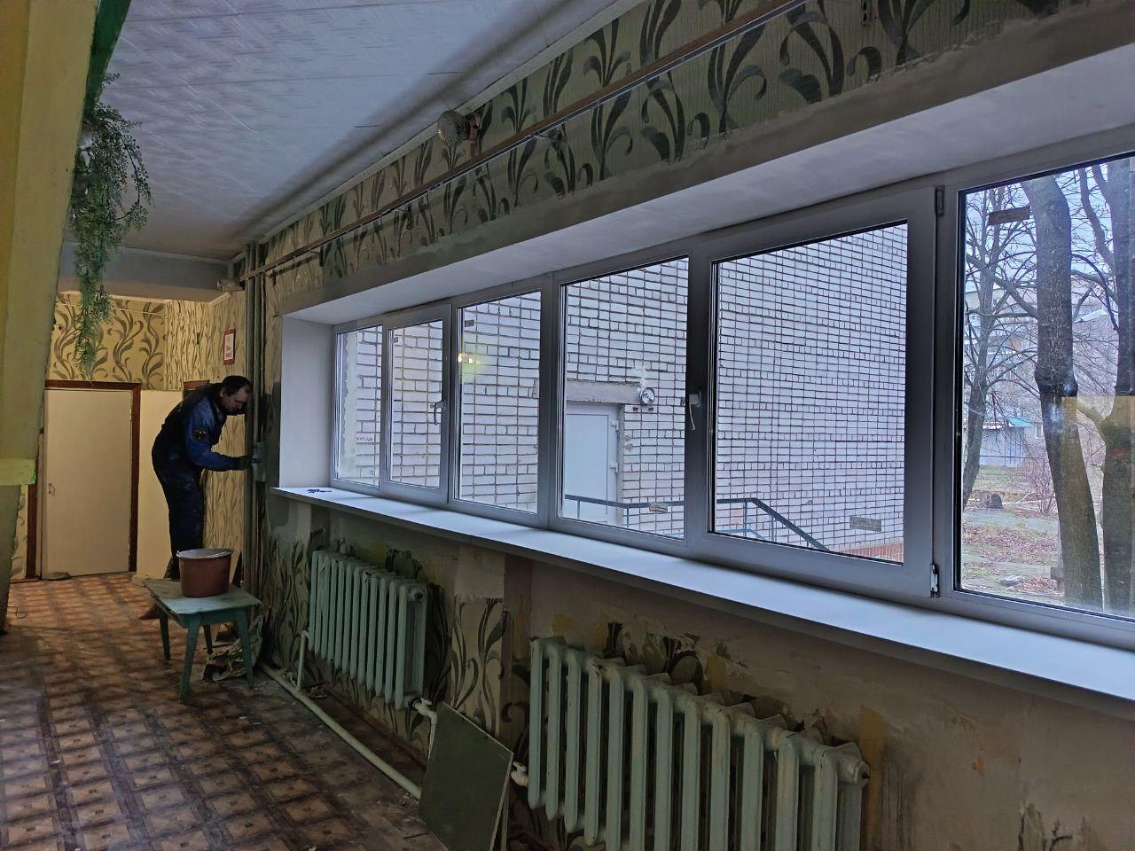 В пункте временного размещения Токмака тепловой контур закрыт на первом этаже В пункте временного размещения Токмака тепловой контур закрыт на первом этаже