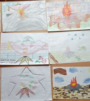 В Новогоровском сельском доме культуры состоялась выставка детских рисунков «Мужества вечный пример»