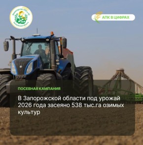В Запорожской области завершаются осенние работы по севу озимых культур
