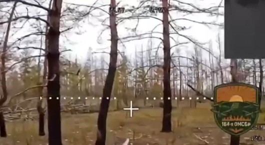 Кадры работы операторов 164 омсбр групиировки Запад ВС РФ. Краснолиманское направление