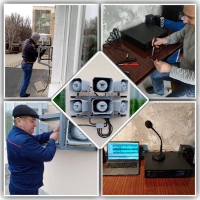 Сотрудники Токмакского городского Дома культуры выполнили установку и монтаж современной трансляционной системы взамен устаревшего оборудования