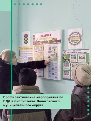 Профилактические мероприятия по БДД в библиотеках Пологовского муниципального округа