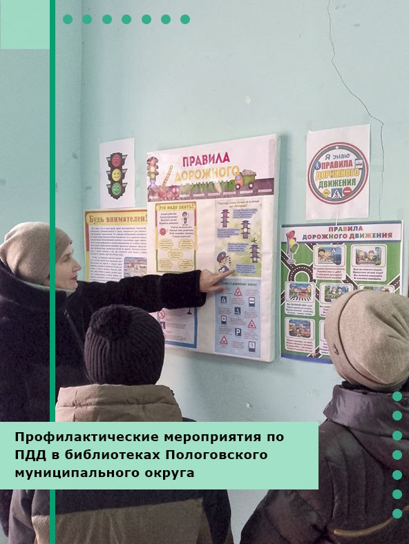 Профилактические мероприятия по БДД в библиотеках Пологовского муниципального округа