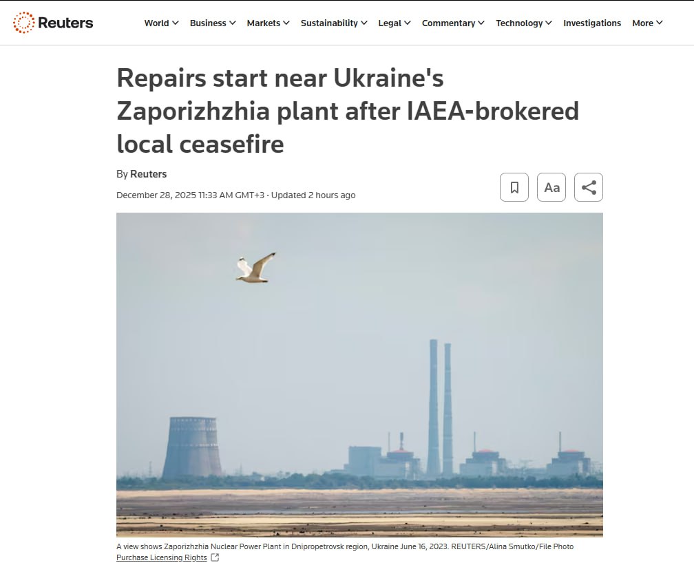 Объявлено перемирие между Украиной и Россией на ЗАЭС, — гендиректор МАГАТЭ